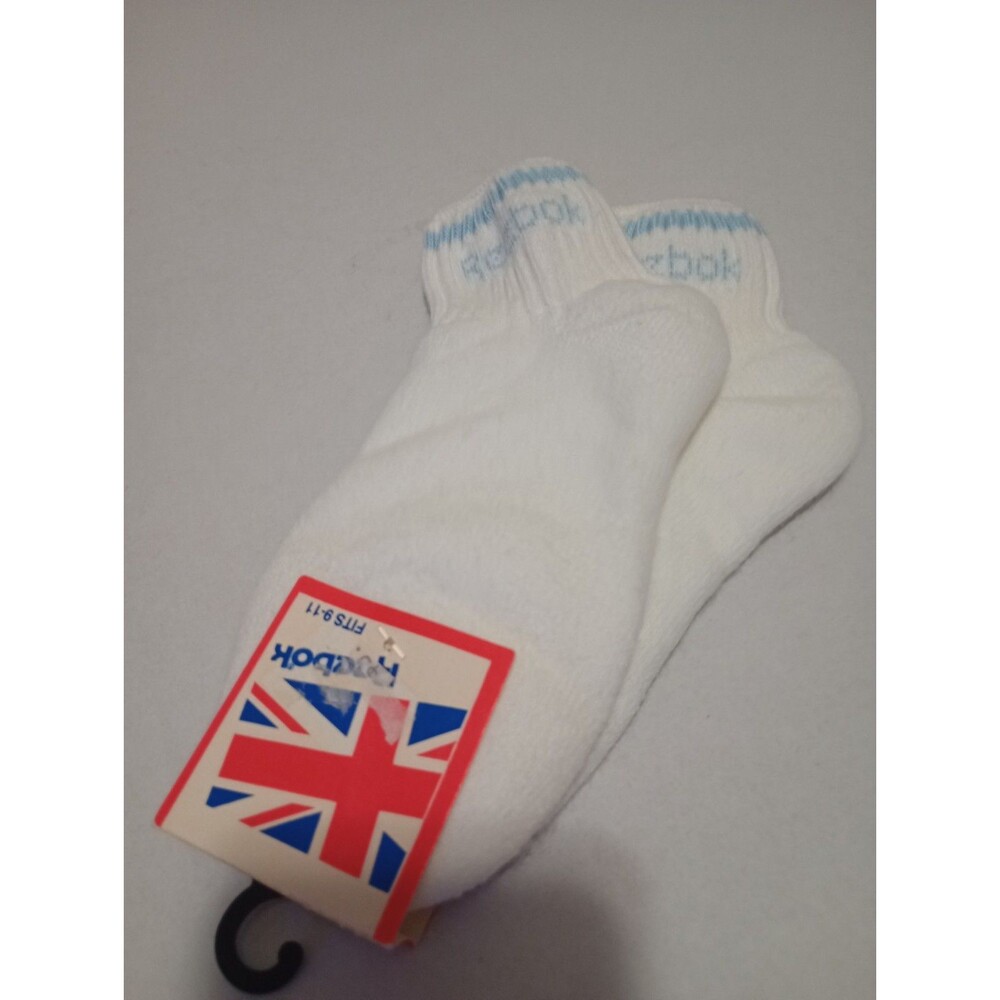 Reebok Crew Socks Eighties Vintage Deadstock New Rare Original Size 9-11 Blue